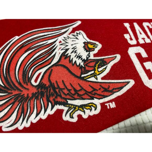 VINTAGE 90's JACKSONVILLE STATE UNIVERSITY GAMECOCKS FELT PENNANT 28" - Picture 4 of 8